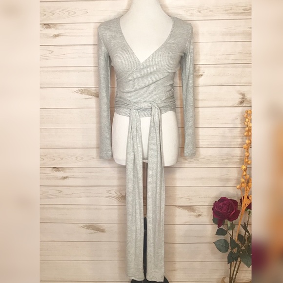 BNWT A&D Ribbed Wrap Top - Picture 2 of 6